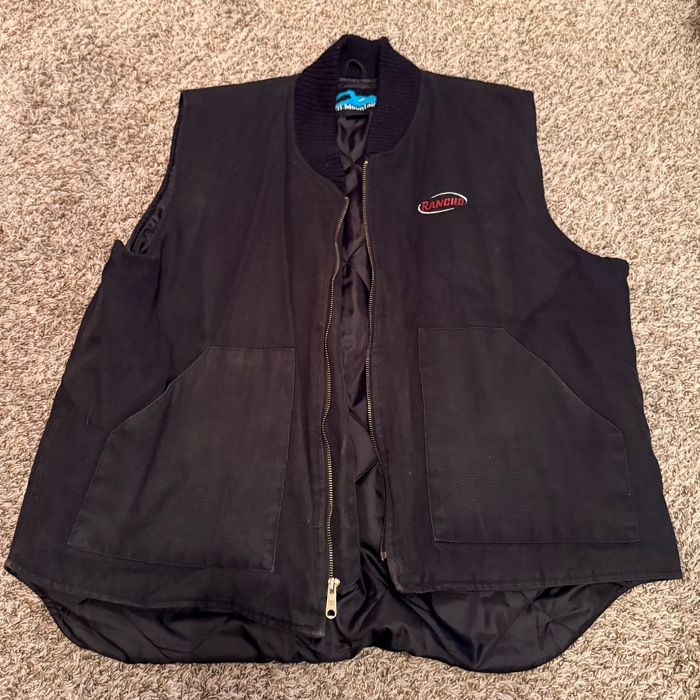 Men's XL Rancho Black Work Vest